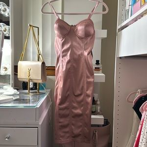 Pink Satin Dress